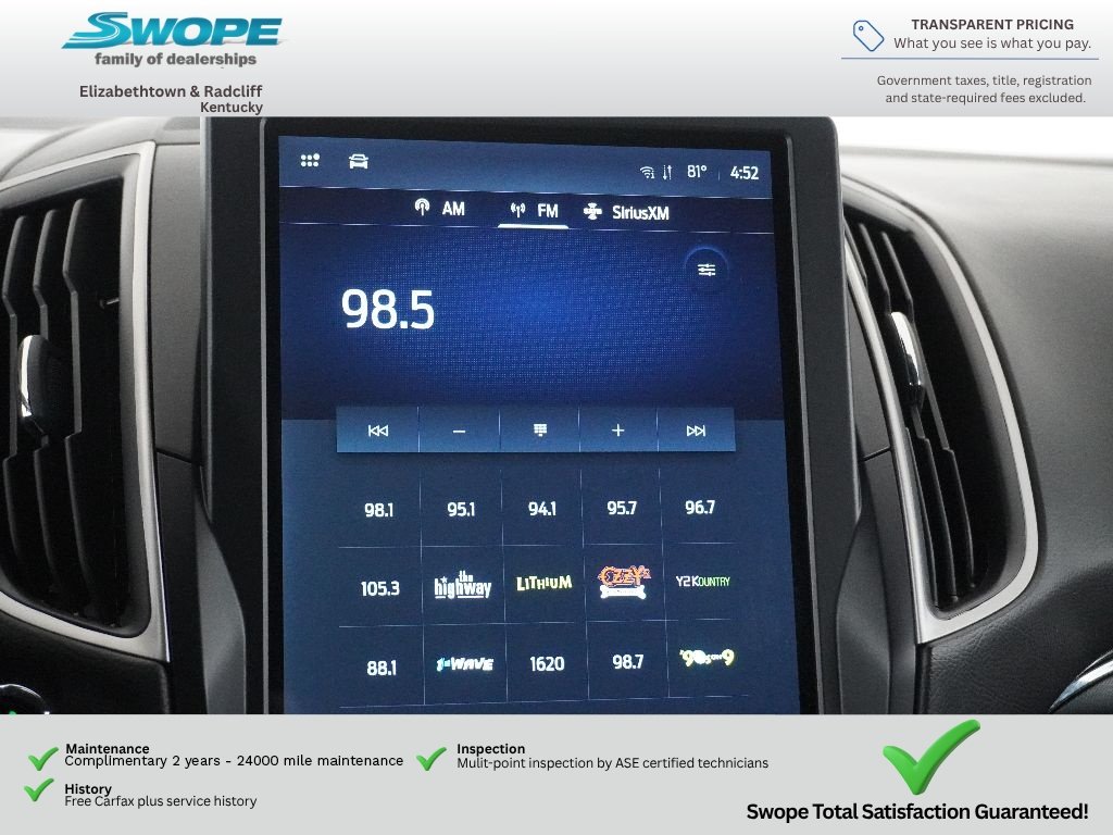 Used 2024 Star White Metallic Tri-Coat Ford ST-Line image 22