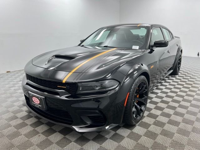 Used 2022 Pitch Black Clearcoat Dodge R/T Scat Pack Widebody image 2