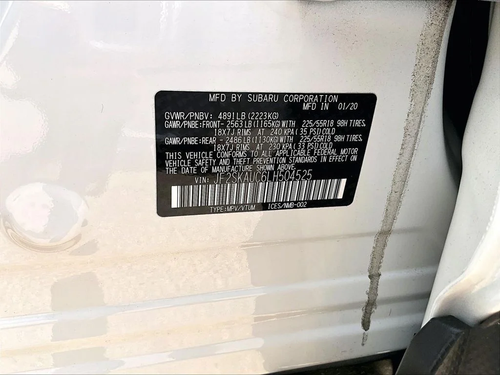 Used 2020 White Subaru Limited image 22