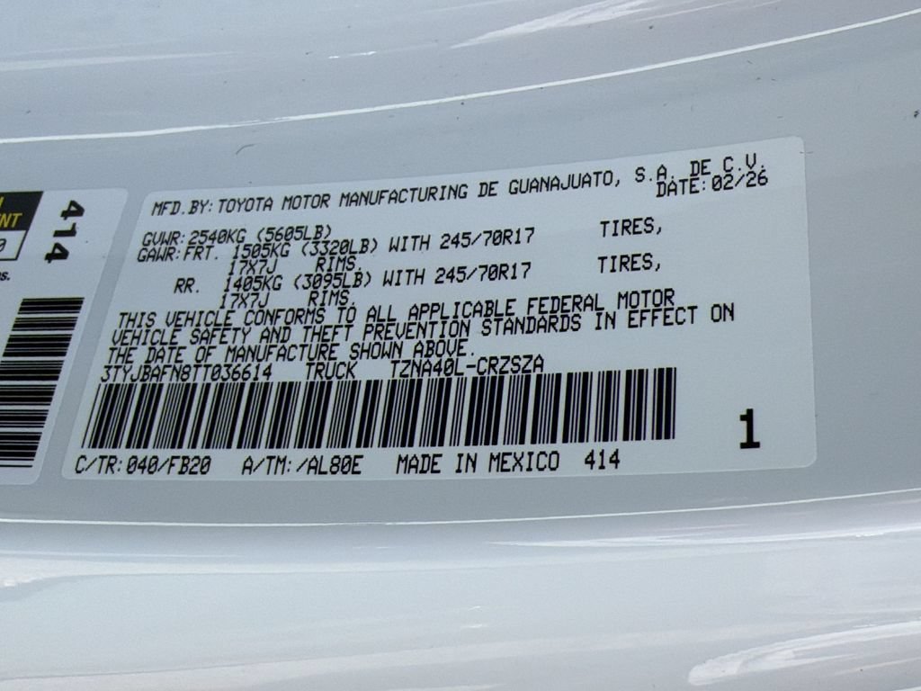 New 2026 Ice Cap Toyota SR5 image 37