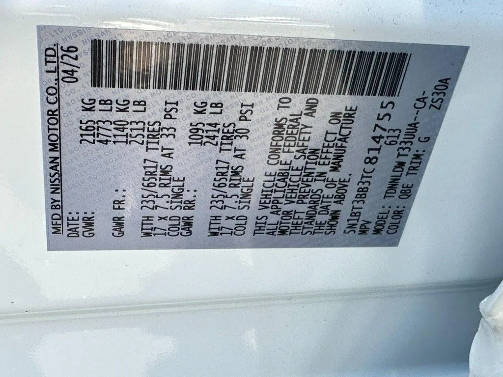 New 2026 Everest White Pearl TriCoat Nissan Rock Creek® image 15