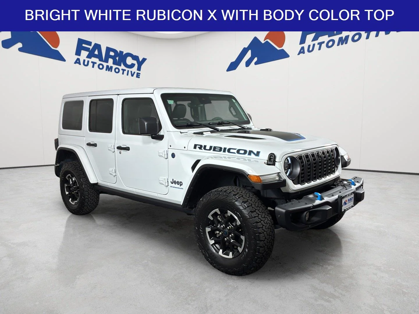 Used 2024 Bright White Clearcoat Jeep Rubicon X image 2