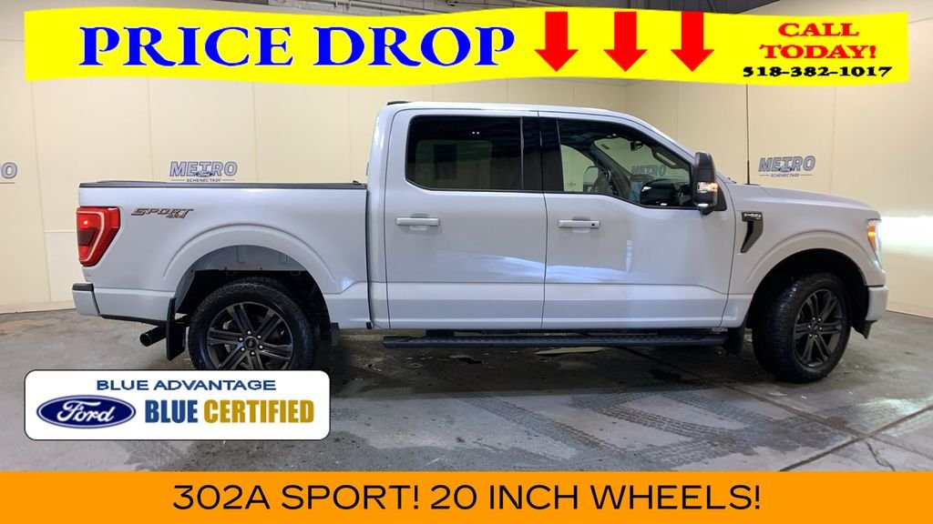 Certified Used 2022 White Metallic Ford XLT image 2