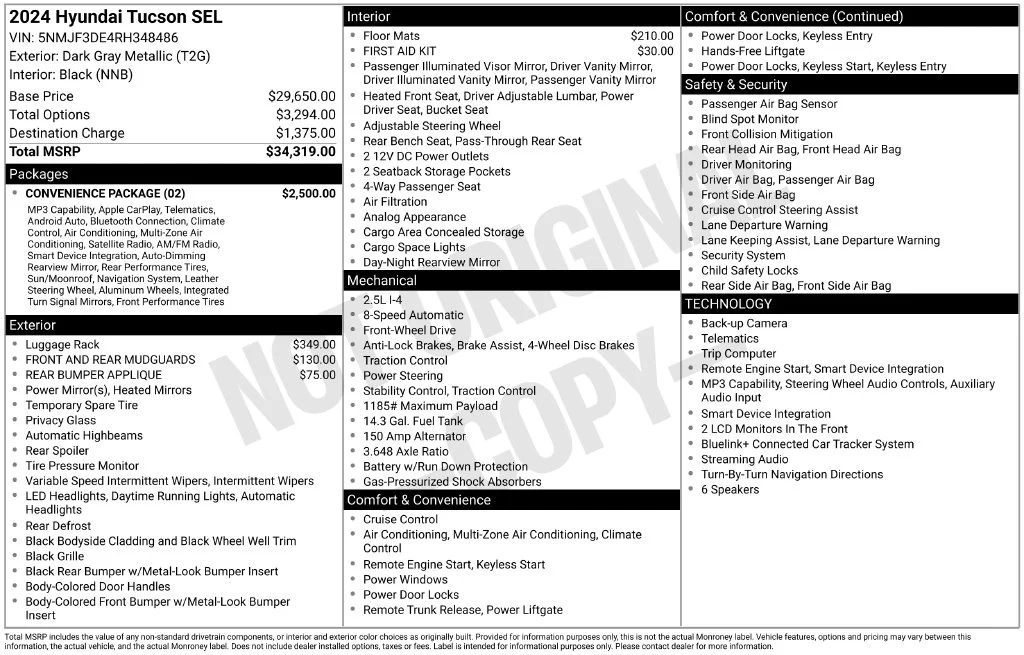 Used 2024 Gray Hyundai SEL image 8