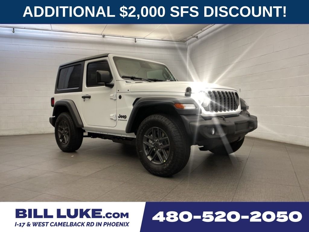 New 2026 Bright White Clear-Coat Exterior Paint Jeep Sport S image 1