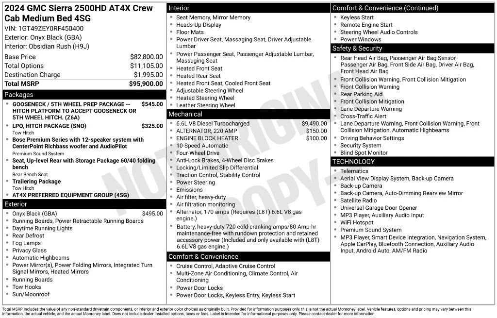 Used 2024 Onyx Black GMC AT4X image 34