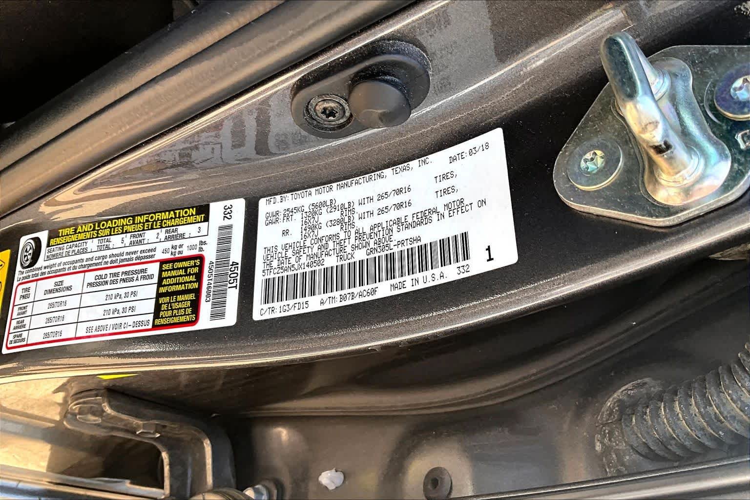 Used 2018 Magnetic Gray Metallic Toyota TRD Off Road image 32