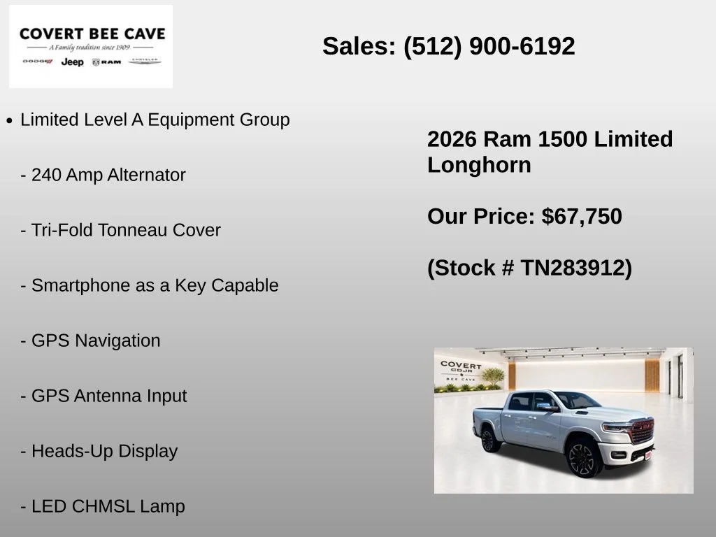 New 2026 Ivory White Tri-Coat Pearlcoat RAM Limited image 15