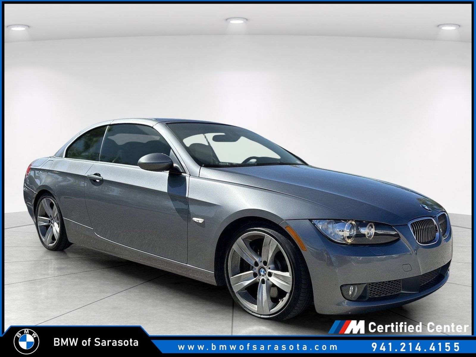 Space Gray Metallic 2008 BMW 3 Series 335i Convertible RWD Convertible Rear-Wheel Drive