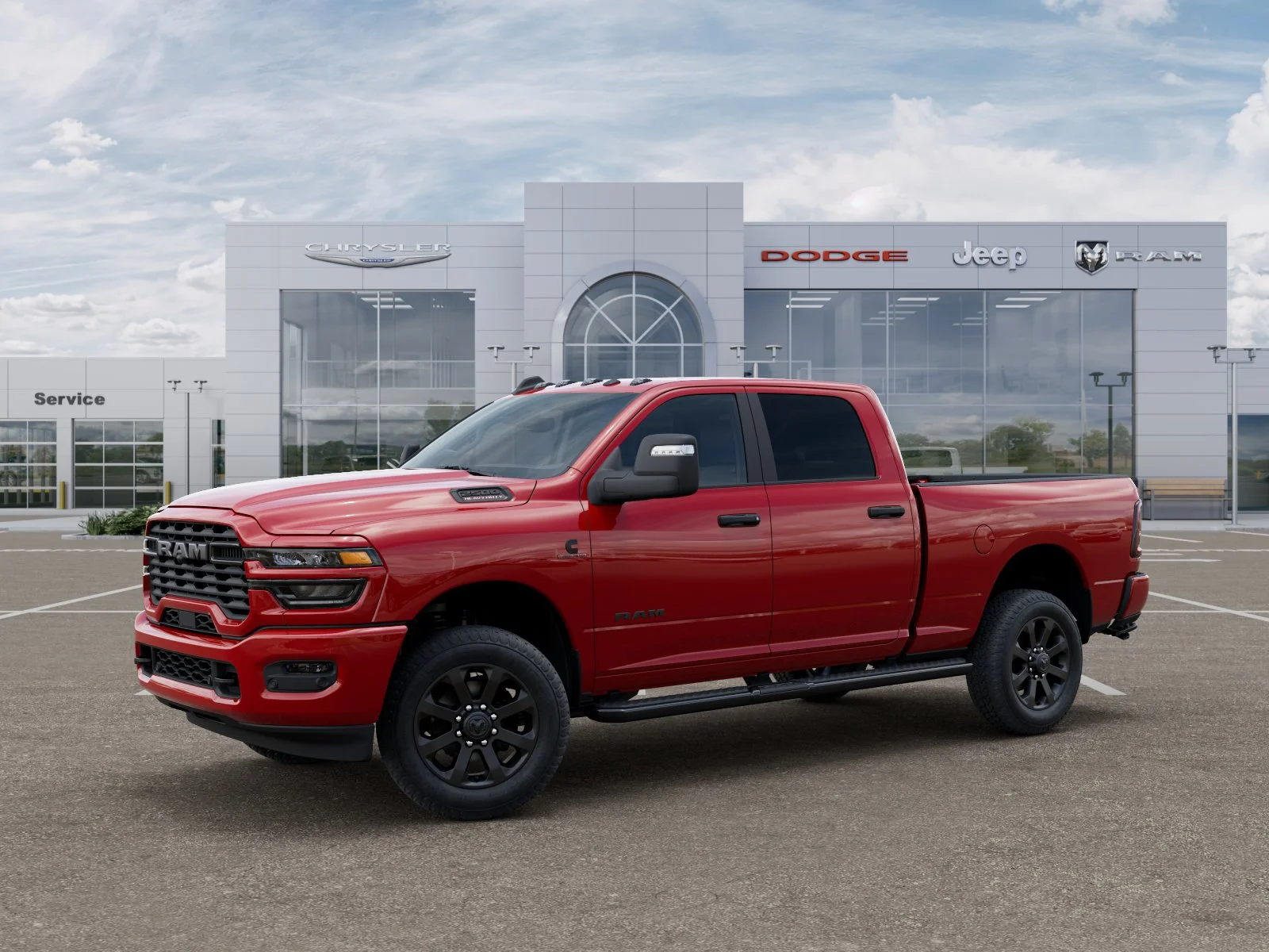 New 2026 Flame Red Clear-Coat Exterior Paint RAM Big Horn image 47