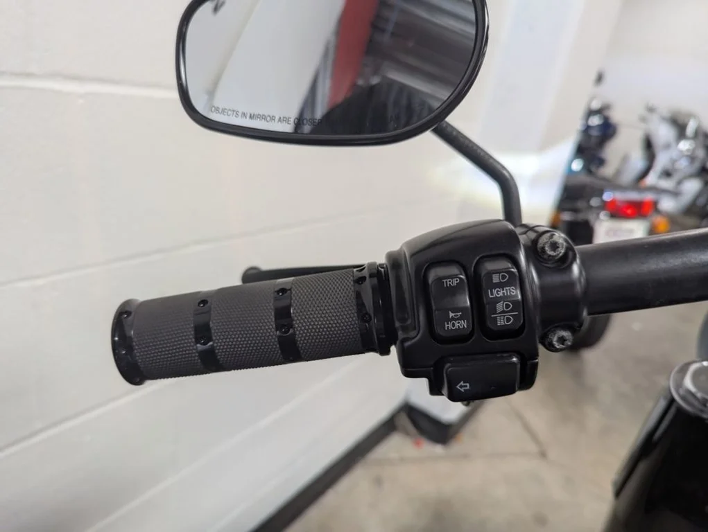 Used 2015 VIVID BLACK Harley-Davidson® FLSTFB - Fat Boy Lo image 14