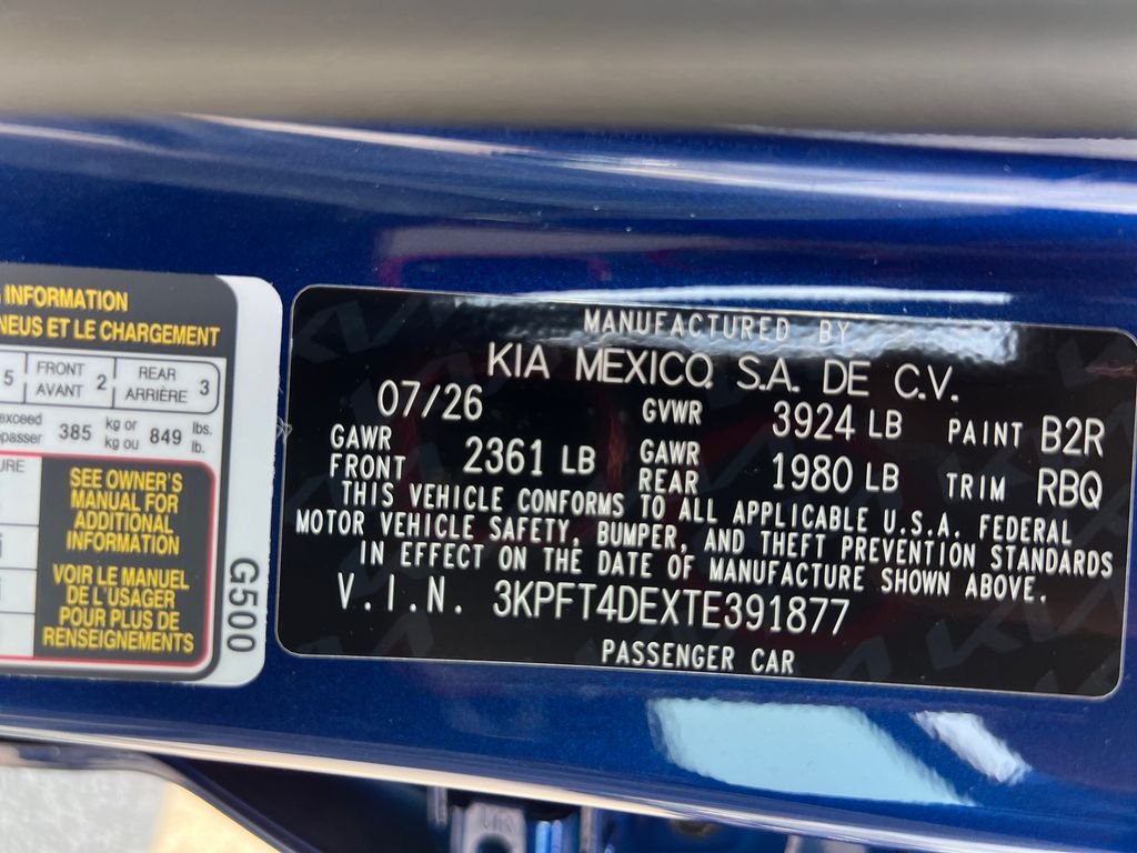 New 2026 Blue Kia LXS image 26