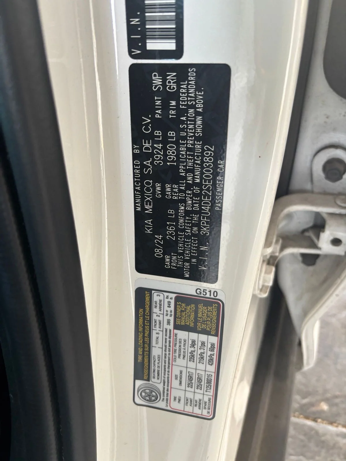 Used 2025 White Kia EX image 14
