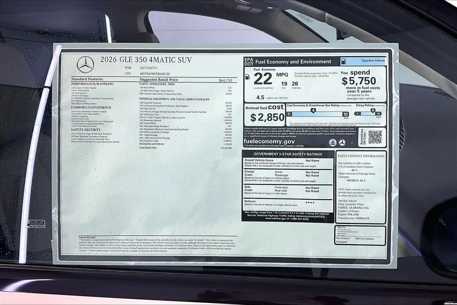 New 2026 Polar White Mercedes-Benz GLE 350 image 18
