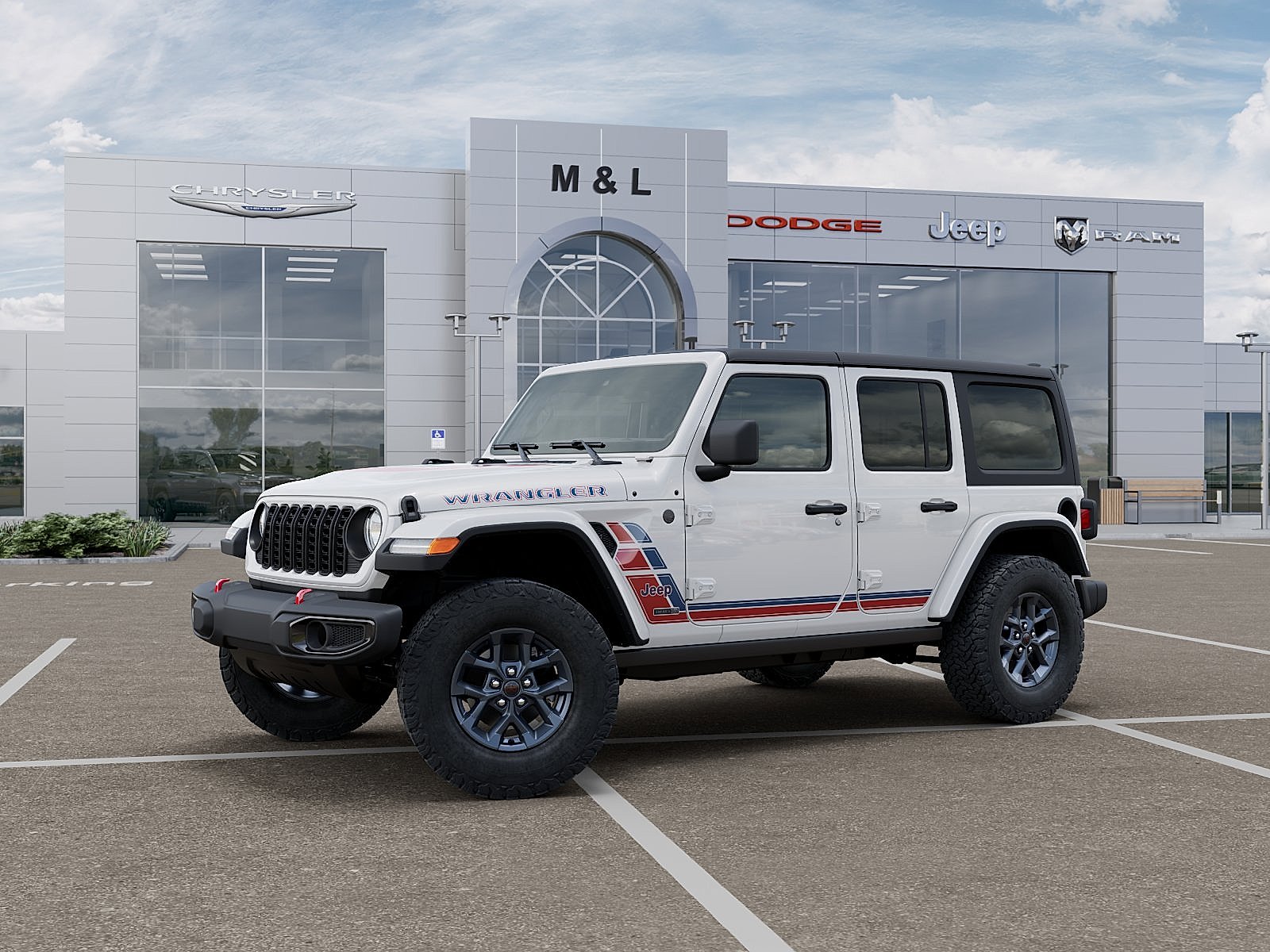 New 2026 Bright White Clear-Coat Exterior Paint Jeep 4-Door Willys 