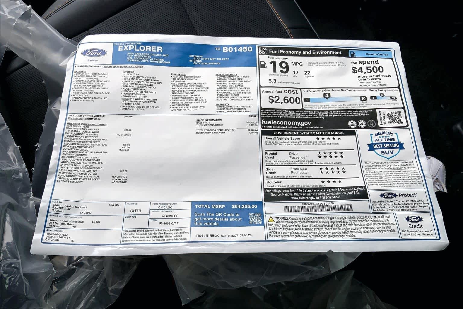 New 2026 Star White Metallic Tri-Coat Ford Tremor® image 19