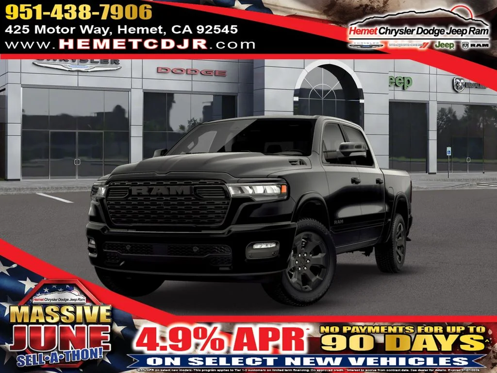 New 2026 Diamond Black Crystal Pearl-Coat Exterior Paint RAM Big Horn/Lone Star image 1