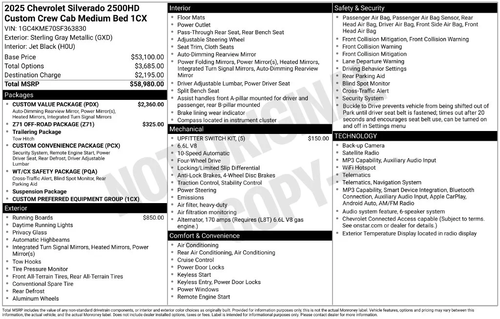 Used 2025 Gray Chevrolet Custom image 39