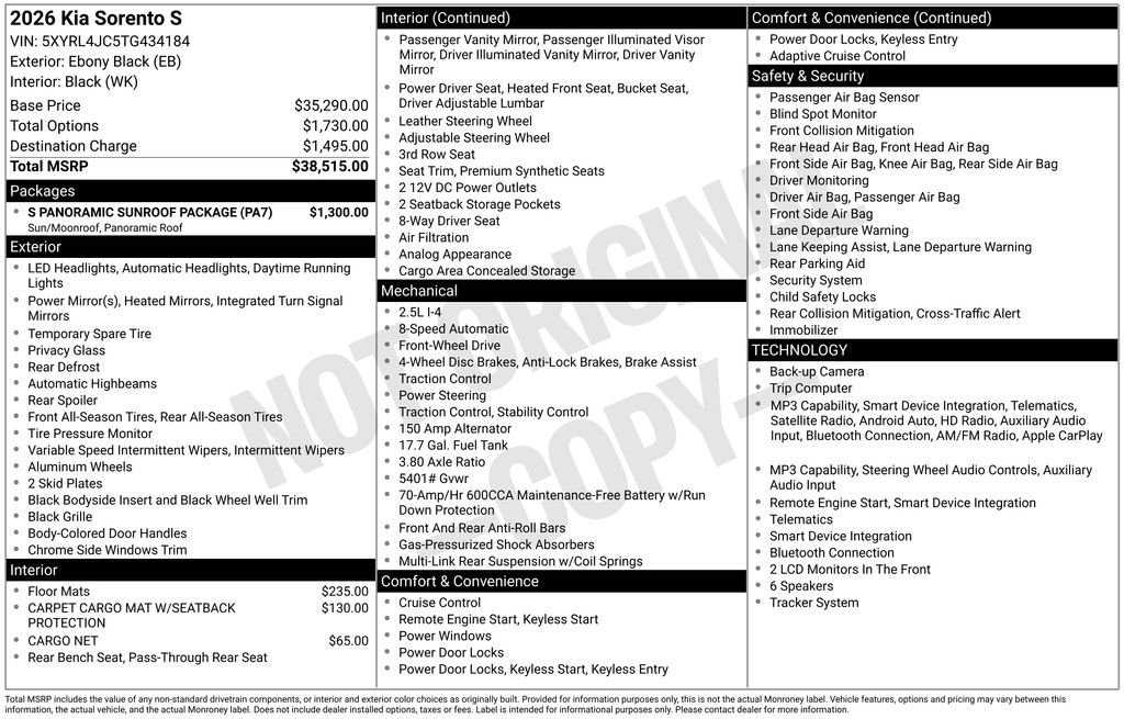 Used 2026 Black Kia S image 21