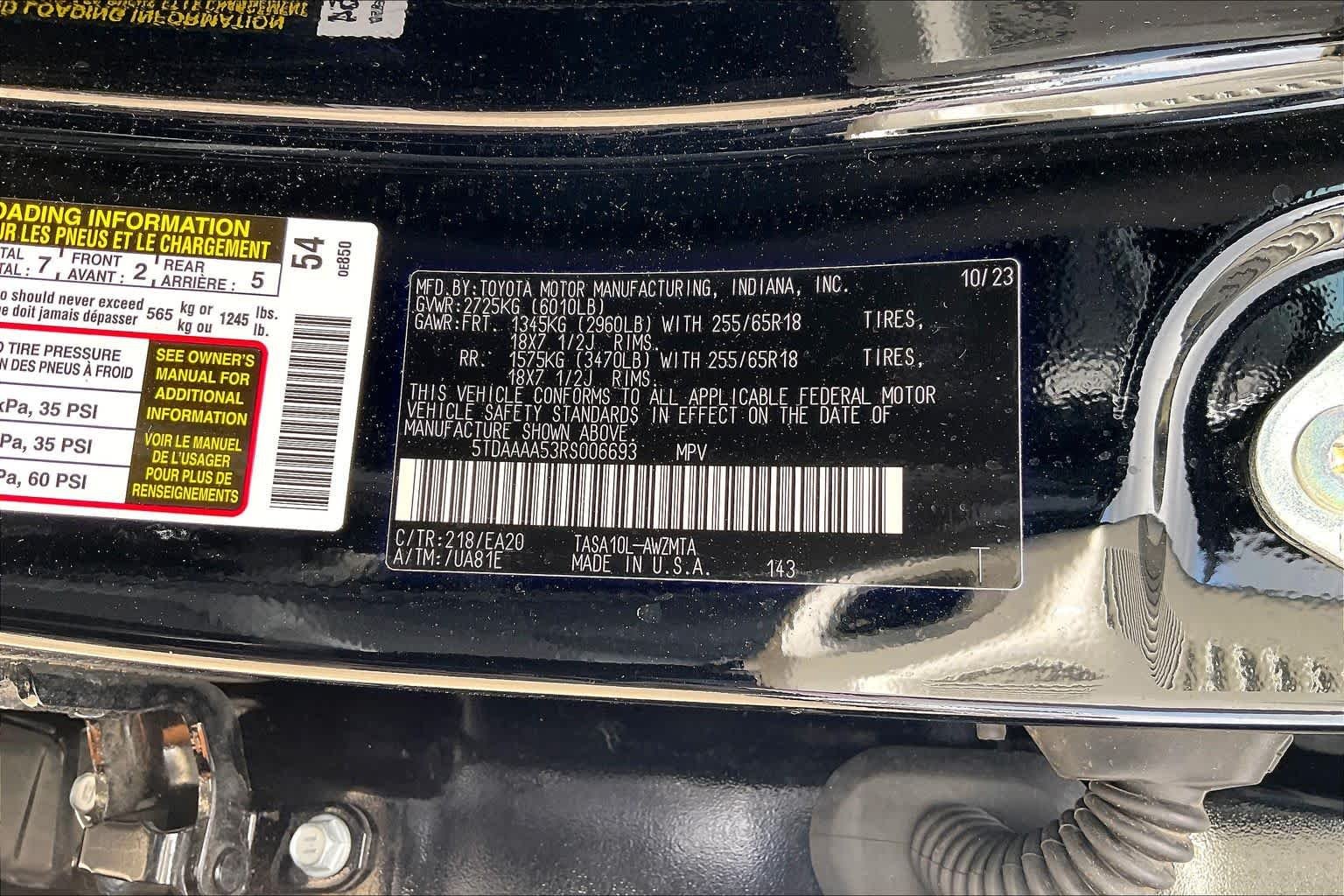 Used 2024 Midnight Black Metallic Toyota XLE image 35