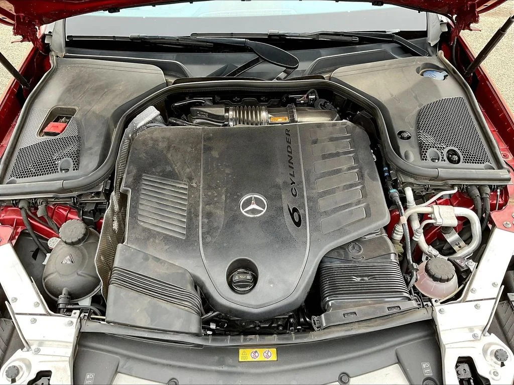 Used 2021 designo Cardinal Red Metallic Mercedes-Benz E 450 image 30