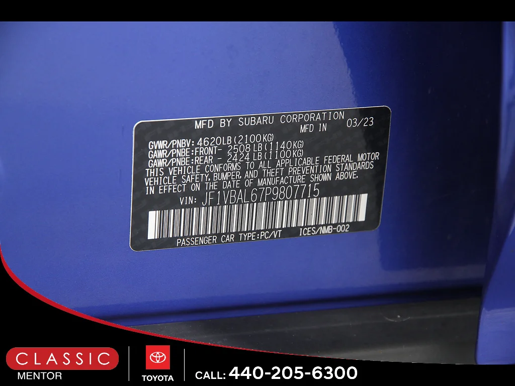 Used 2023 WR Blue Pearl Subaru Limited image 24