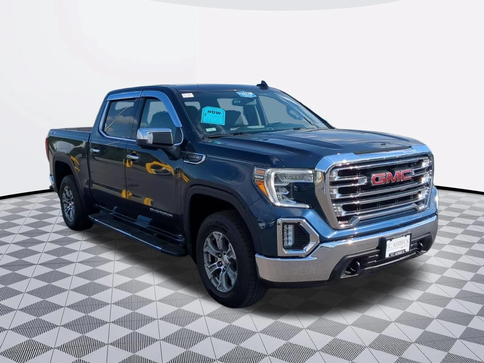 Used 2021 Pacific Blue Metallic GMC SLT image 2