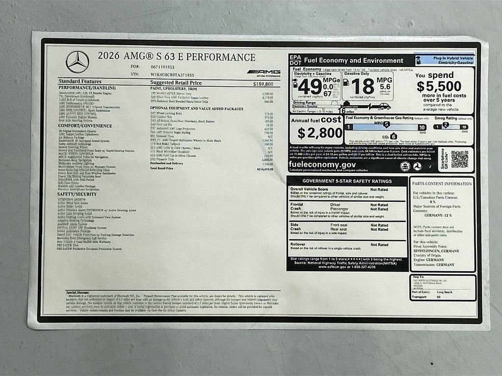 New 2026 MANUFAKTUR Silicon Grey Mercedes-Benz S 63 E AMG® image 35