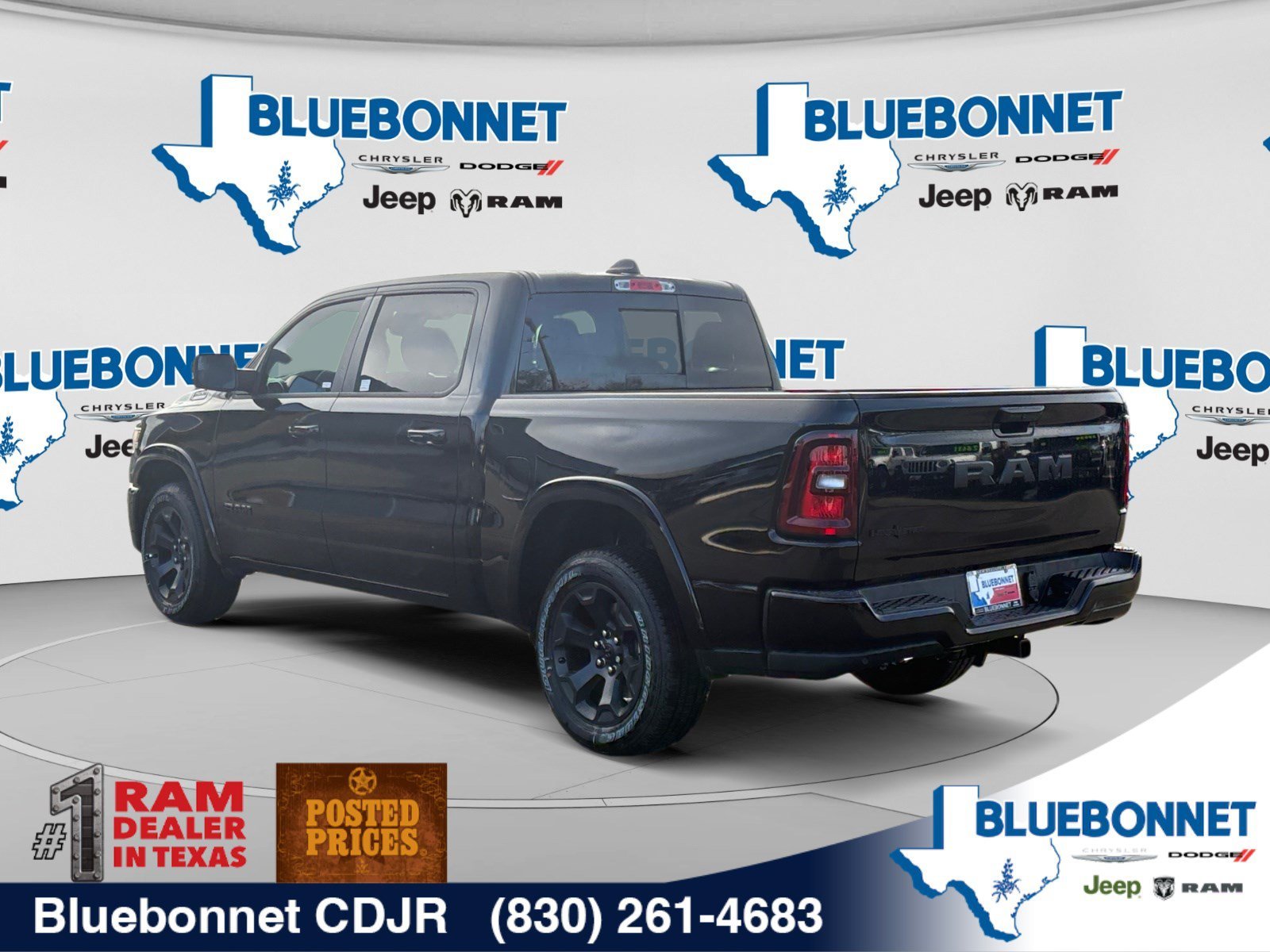 New 2026 Diamond Black Crystal Pearl-Coat Exterior Paint RAM Lone Star image 7