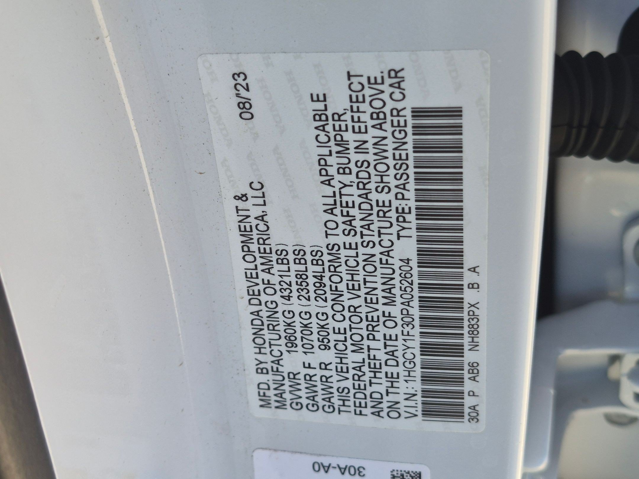 Certified Used 2023 Platinum White Pearl Honda EX image 31