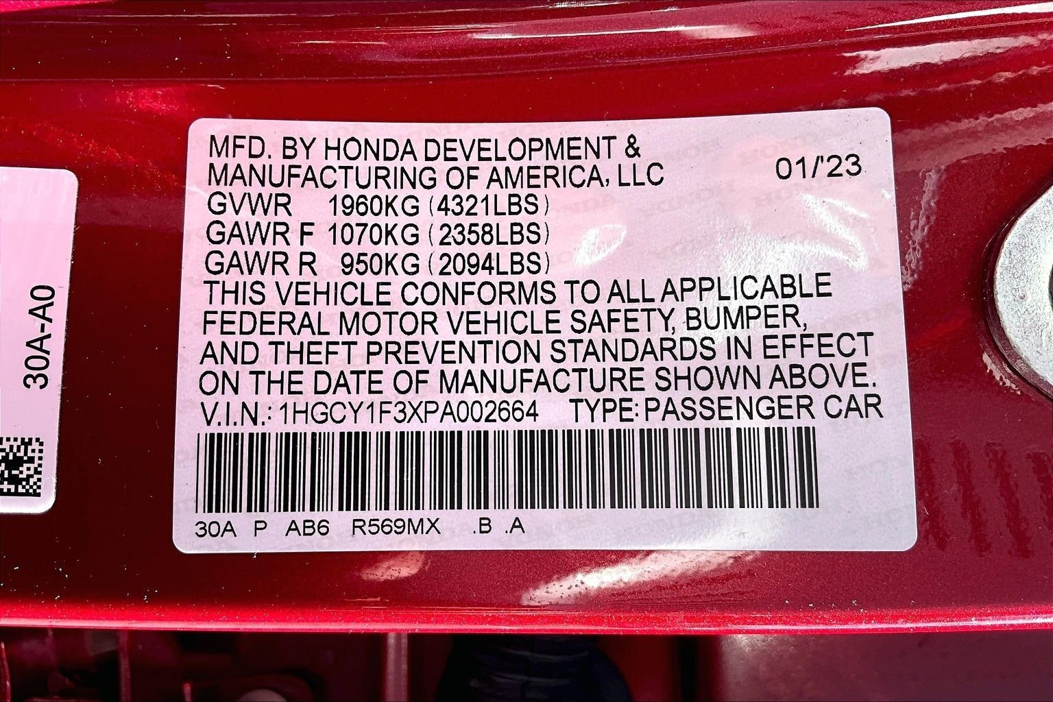Used 2023 Red Honda EX image 34