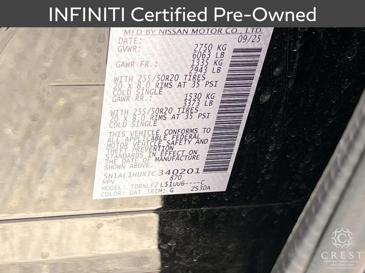 Certified Used 2026 Mineral Black INFINITI AUTOGRAPH image 32