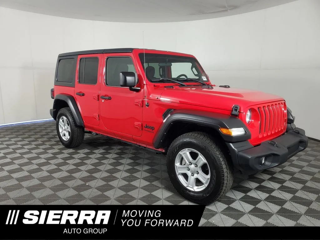 Used 2022 Red Jeep Unlimited Sport S image 1