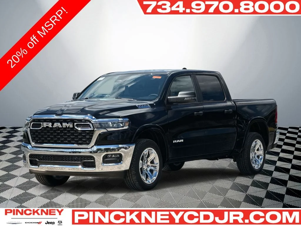 New 2025 Diamond Black Crystal Pearl-Coat Exterior Paint RAM Big Horn/Lone Star image 1