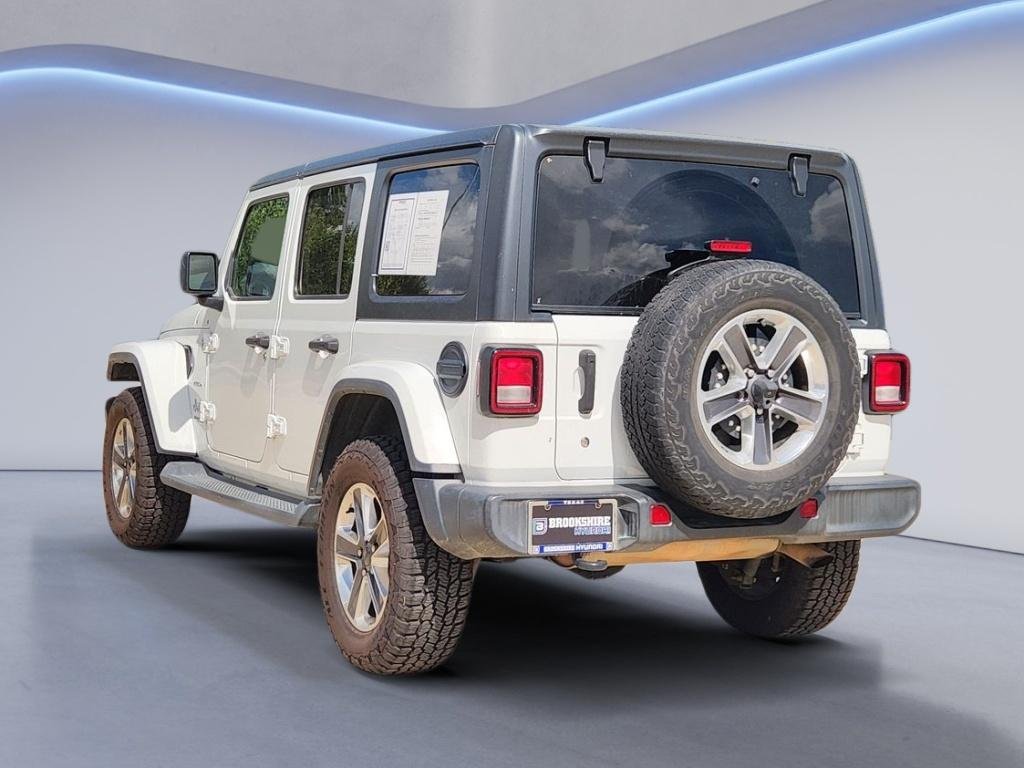 Used 2020 Bright White Clearcoat Jeep Sahara image 7