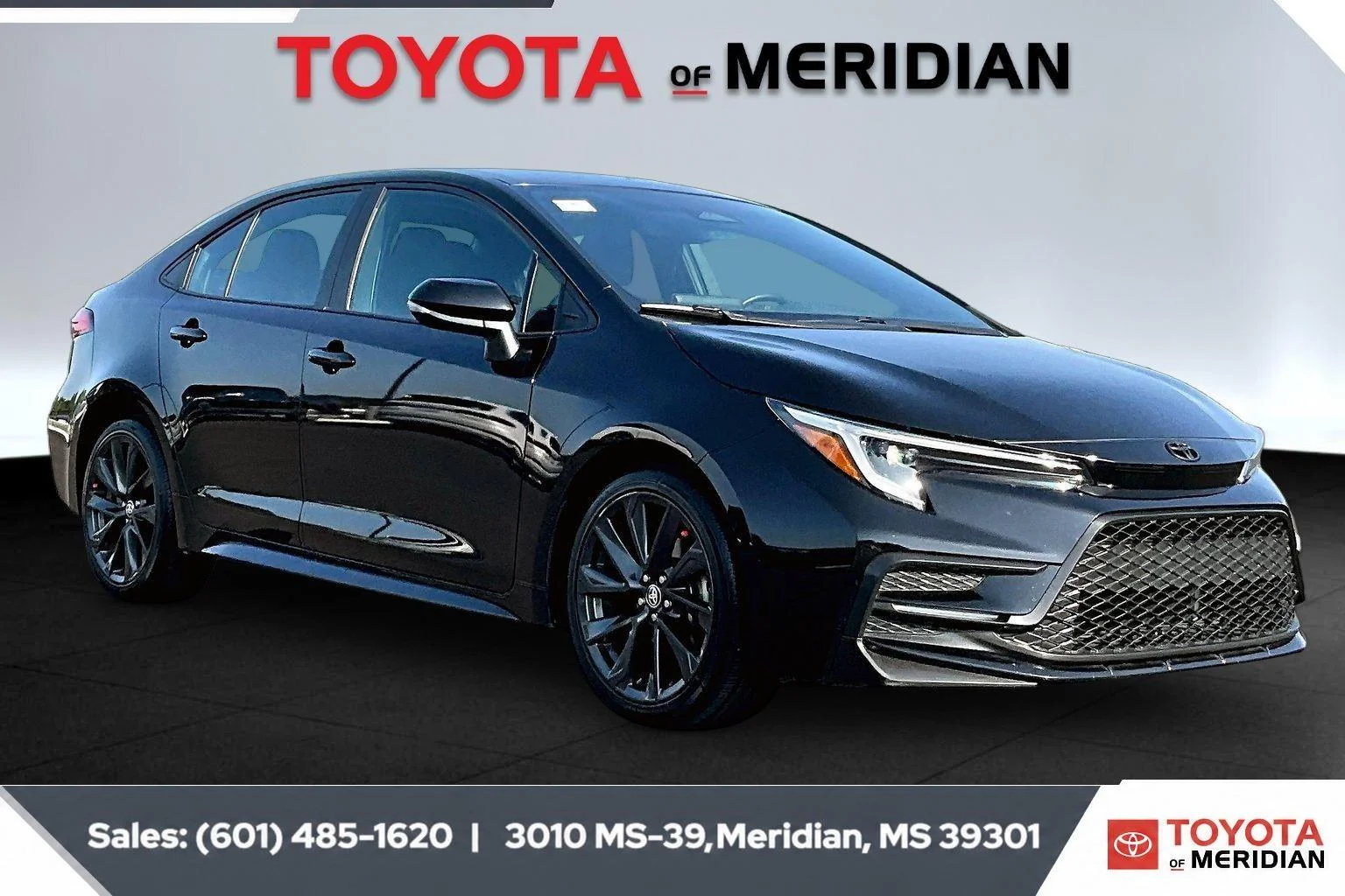 Used 2023 Midnight Black Metallic Toyota SE image 1