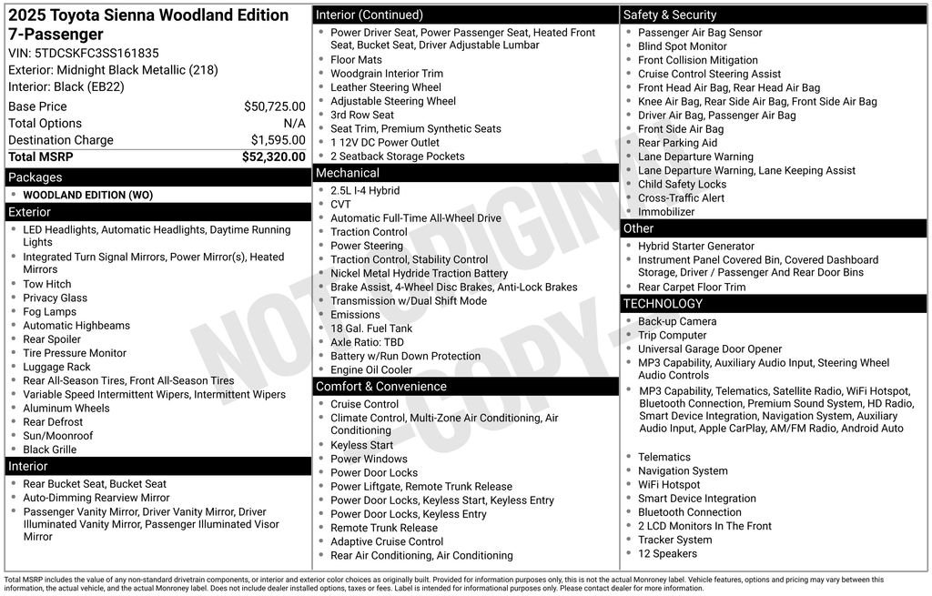 Used 2025 Black Toyota Woodland Edition image 6