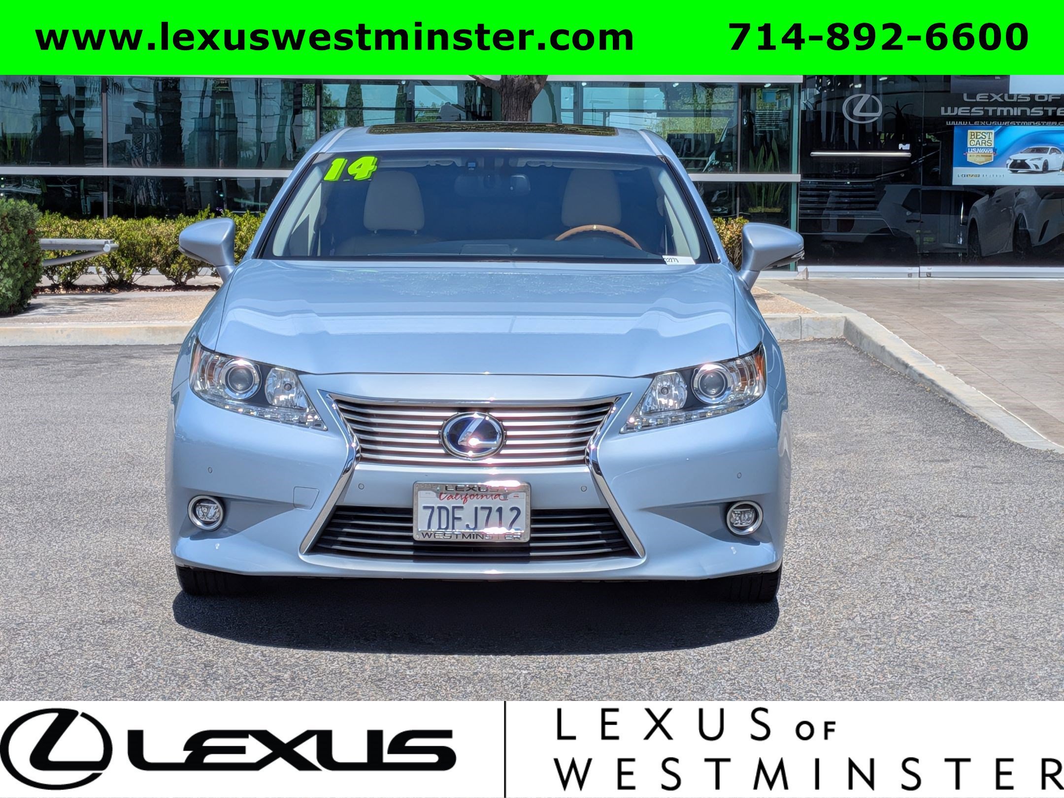 Used 2014 Lexus ES 300h with VIN JTHBW1GG3E2041071 for sale in Westminster, CA