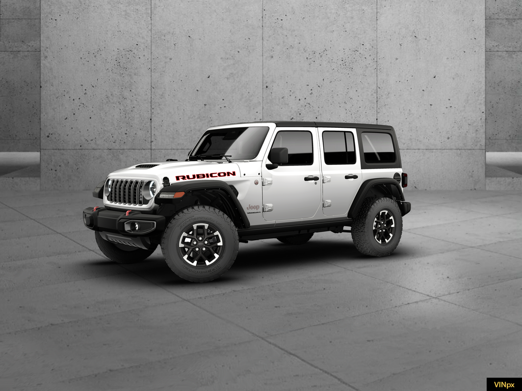 New 2026 Bright White Clear-Coat Exterior Paint Jeep Rubicon image 1