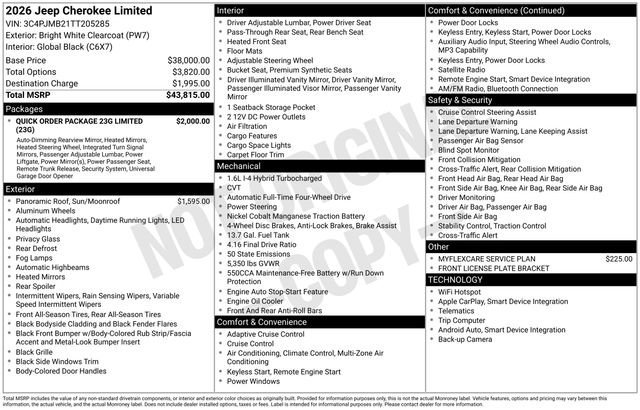 New 2026 Bright White Clear-Coat Exterior Paint Jeep Limited image 36