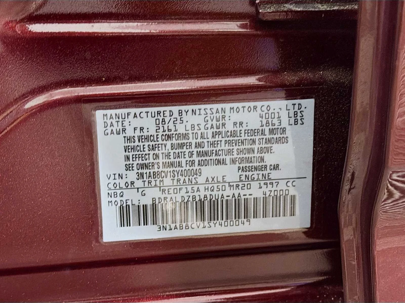 Used 2025 Rosewood Metallic Nissan SV image 28