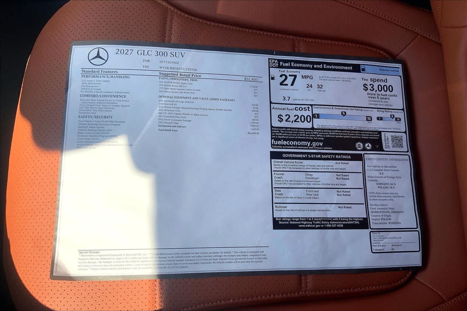 New 2027 MANUFAKTUR Alpine Grey Mercedes-Benz GLC 300 image 19