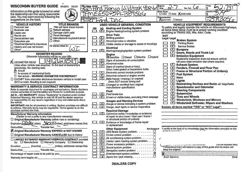 Certified Used 2023 Shadow Black Ford Wildtrak image 43