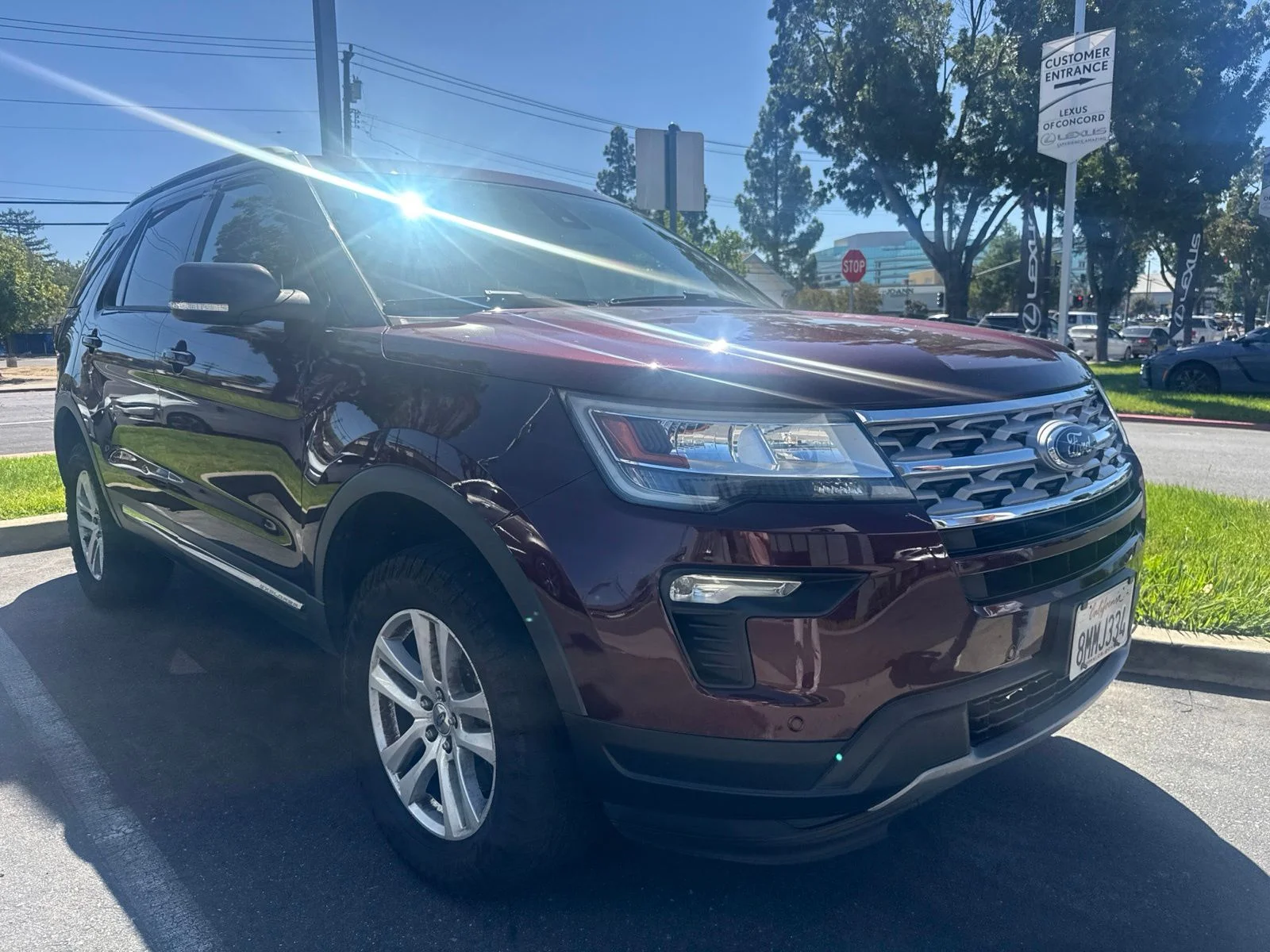 Used 2019 Burgundy Ford XLT image 1