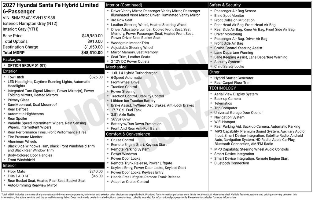 New 2027 Gray Hyundai Limited image 17