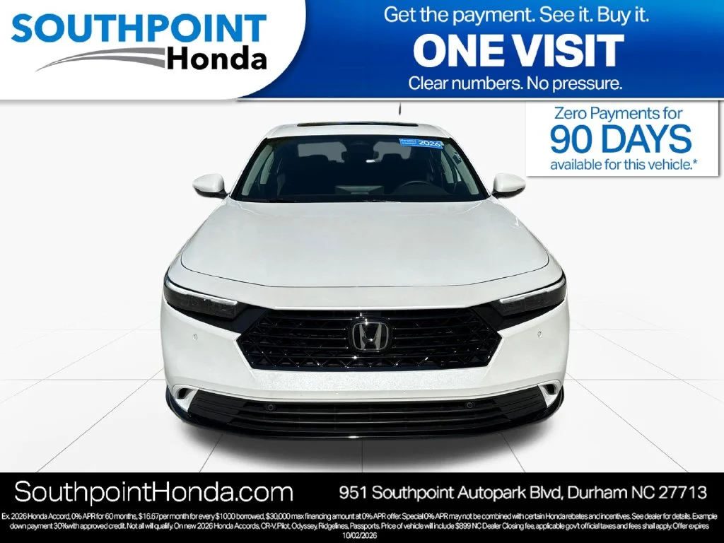 Used 2026 Platinum White Pearl Honda EX-L Hybrid image 2