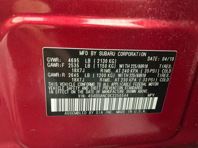 Used 2019 Crimson Red Pearl Subaru Limited image 16
