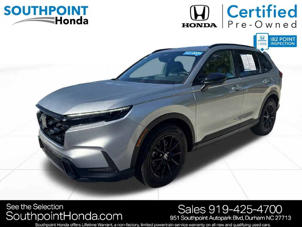 Certified Used 2026 Solar Silver Metallic Honda 2WD Sport-L Hybrid image 3