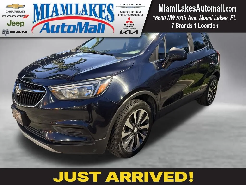 Used 2021 Dark Moon Blue Metallic Buick Preferred image 1