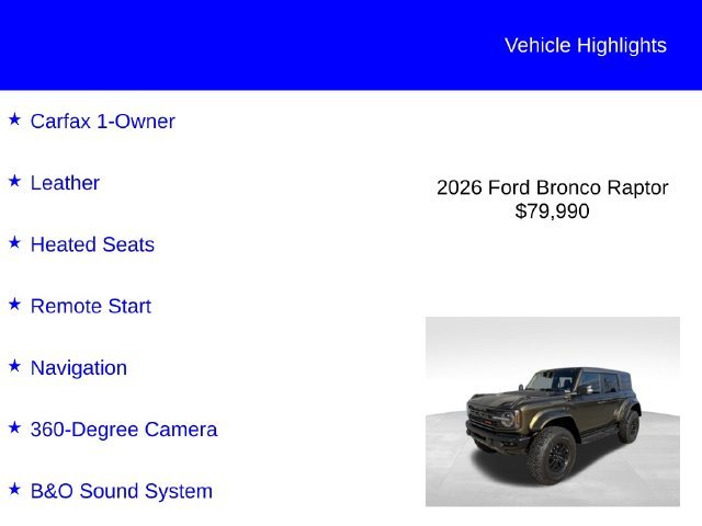 Used 2026 Green Metallic Ford Raptor image 2